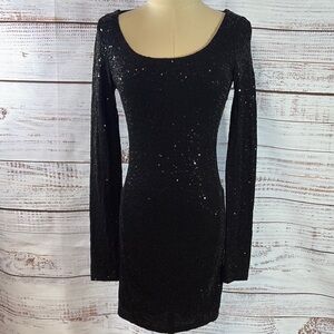 Elegant‎ Black Sequin Dress